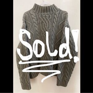 Vintage 100% Cotton Cable Knit Pullover Sweater
